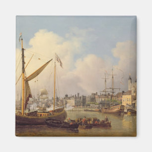 Die Themse und der Tower von London Angenommen auf Magnet