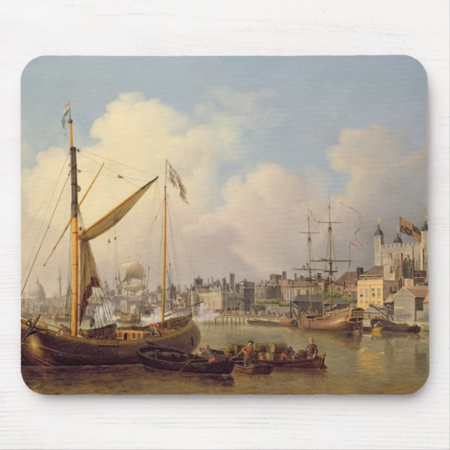 Die Themse und der Tower von London Angenommen auf Mousepad (Vorne)