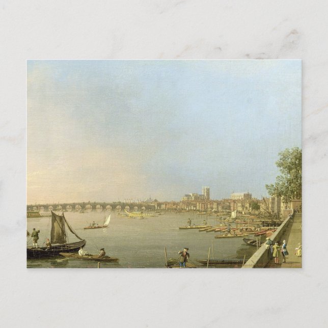 Die Themse von der Terrasse des Somerset House, Lo Postkarte (Vorderseite)