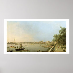 Die Themse von der Terrasse von Somerset-Haus, Klo Poster