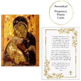 Die Theotokos der Vladimir-Pregnancy-Gebetskarte Platzkarte