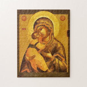 Die Theotokos und das Christus-Kind Orthodoxe Ikon