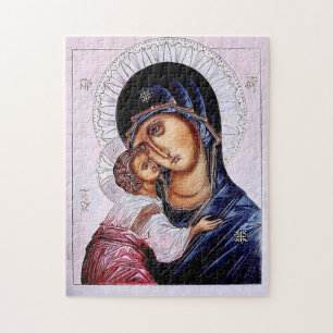Die Theotokos und das Jesuskind Orthodoxe Ikone