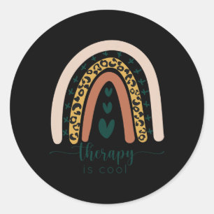 Die Therapie ist Cool Mental Health Awareness Rain Runder Aufkleber