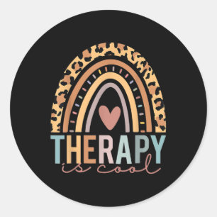 Die Therapie ist Coole psychische Gesundheit Bewus Runder Aufkleber