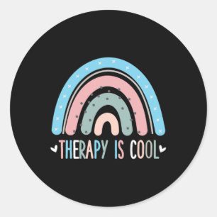Die Therapie ist ein Cooler Therapeut für psychisc Runder Aufkleber