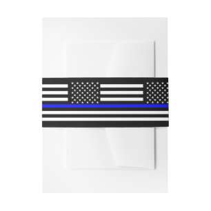 Die Thin Blue Line American Flag Dekoration Einladungsbanderole