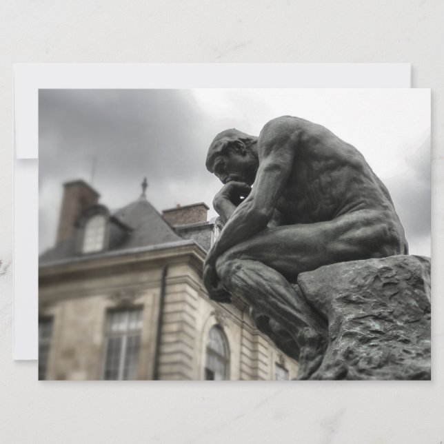 Die Thinker Rodin Paris-Skulptur Einladung (Vorderseite)