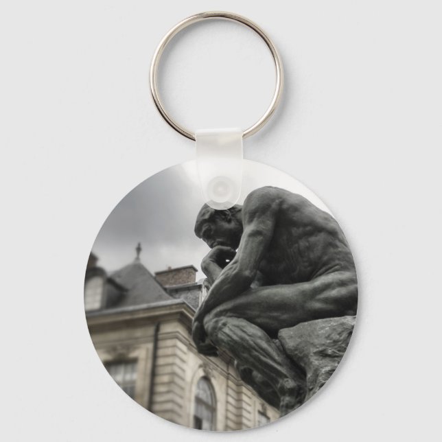 Die Thinker Rodin Paris-Skulptur Schlüsselanhänger (Vorderseite)