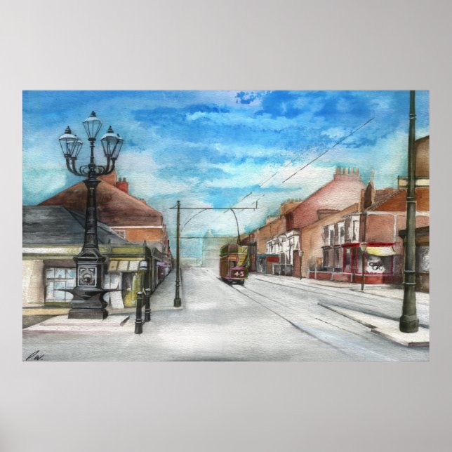Die Thornaby-5-Lampen und die Straßenbahn - POSTER (Vorne)
