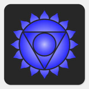 Die Throat Chakra Quadratischer Aufkleber