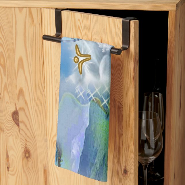 Die Throat Chakra - Symbolträume Geschirrtuch (Drittel gefaltet)