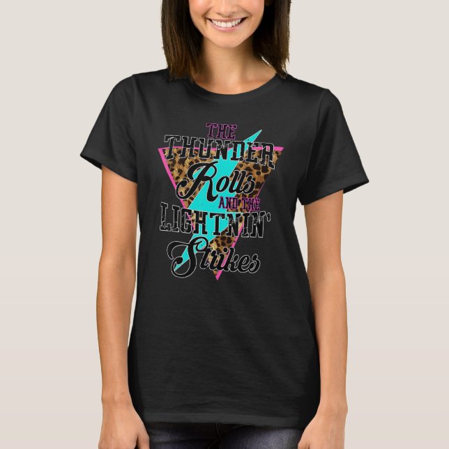 Die Thunder-Rollen und die Blitze der Blitze Leopa T-Shirt (Vorderseite)