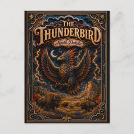 Die Thunderbird North Dakota Popcut Legenden Postkarte