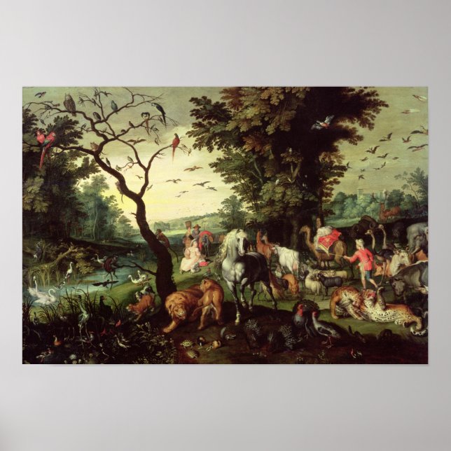 Die Tiere, die in Noahs Arche eindringen Poster (Vorne)