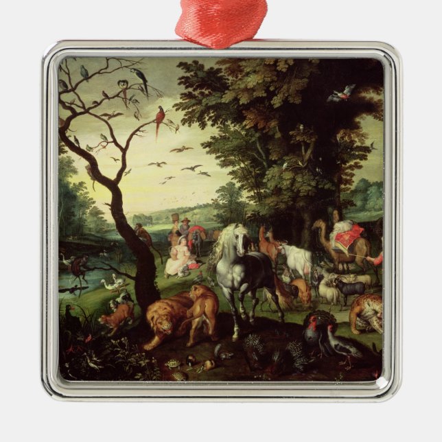 Die Tiere, die Noahs Arche kommen Ornament Aus Metall (Vorne)
