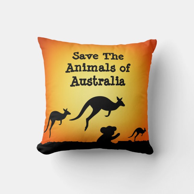 Die Tiere in Australien gerettet Kissen (Vorderseite)