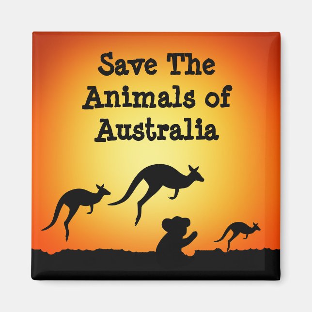 Die Tiere in Australien gerettet Magnet (Vorne)
