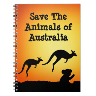 Die Tiere in Australien gerettet Notizblock