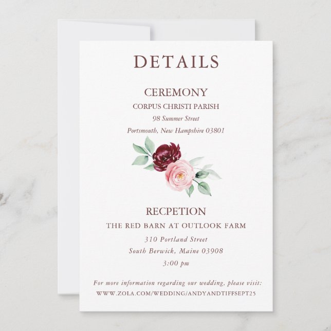 Die Tiffany-Sammlung - Detail-Karte Einladung (Vorderseite)