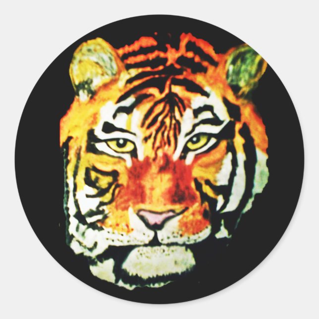 DIE TIGER-Aufkleber Runder Aufkleber (Vorderseite)