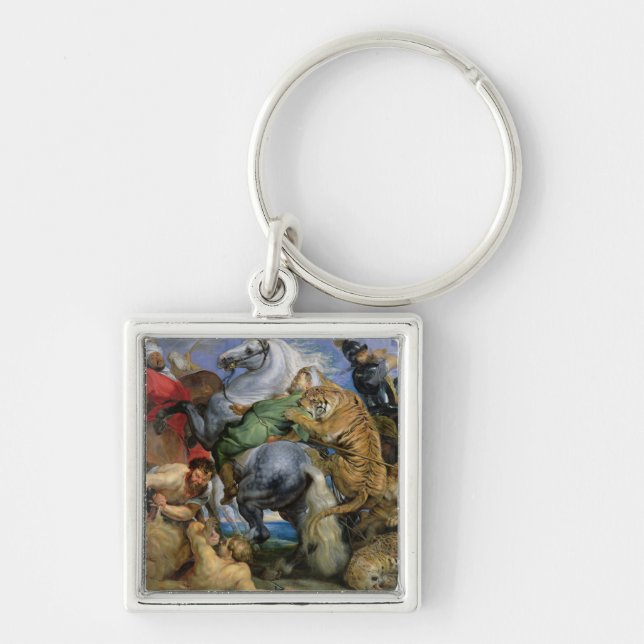 Die Tiger-Jagd, c.1616 Schlüsselanhänger (Vorne)