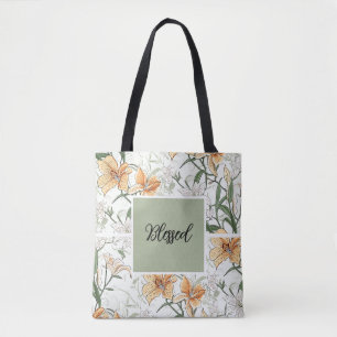 Die Tiger-Lilien, weich grün, Tasche