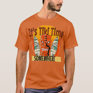 Die Tiki-Zeit irgendwo Surfbretter tropischen Bar T-Shirt
