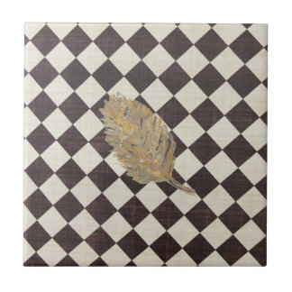 Die Tile der Gold-Leaf-Diamond-Keramik Fliese