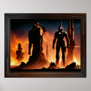 Die Titans von Arkeros AI Concept Art von Xzendor7 Poster