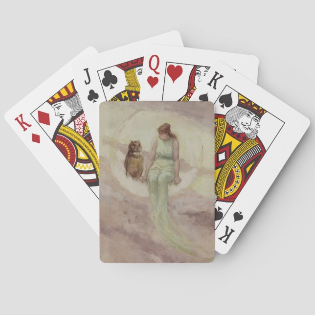 Die Tochter der Hexe spielt Karten Spielkarten (Rückseite)