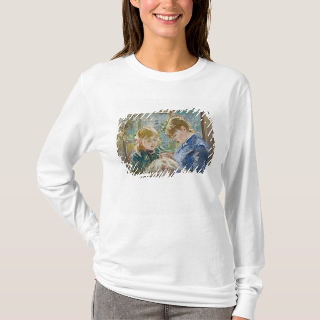Die Tochter des Künstlers, Julie, mit ihrem T-Shirt (Vorderseite)