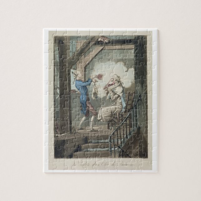 Die Toilette des Sekretärs eines Rechtsanwalts, (Vertikal)