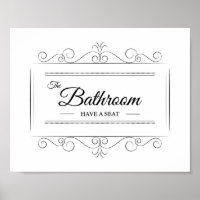 Die Toilette hat einen Sitzplatz Lustige Kunst
