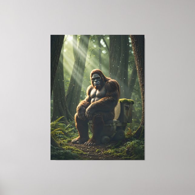 Die Toilette ist im Wald zu Fuß zu erreichen Leinwanddruck (Vorderseite)