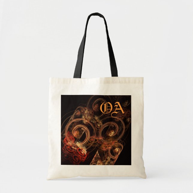 Die Ton-Abstrakt Art Monogram-Tasche Tragetasche (Vorne)