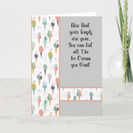 Die Tonsillen werden für Kinder mit Eiscremekons g Dankeskarte