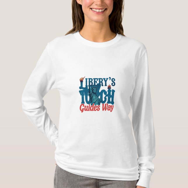 Die Torche der Freiheit: Wegführung T-Shirt (Vorderseite)