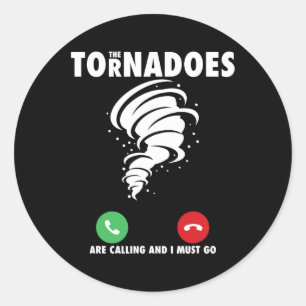Die Tornados nennen Meteorologie-Wetter. Runder Aufkleber