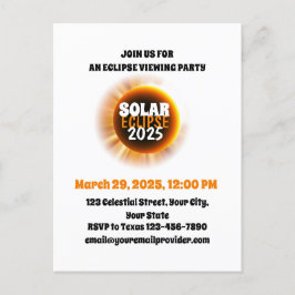 Die Total Solar Eclipse 3/29/2025 USA Einladungspostkarte