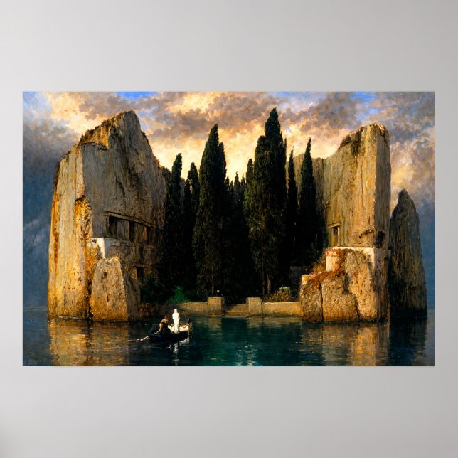 Die Toteninsel von Arnold Böcklin Poster (Vorne)