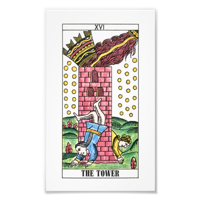 Die Tower Tarot Card Fotodruck (Vorne)