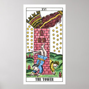 Die Tower Tarot Card Poster