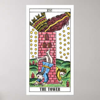 Die Tower Tarot Card Poster