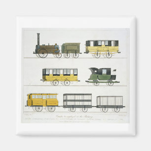 Die Trainer, die auf der Eisenbahn beschäftigt Magnet