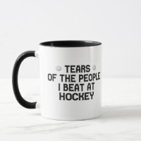 Die Tränen der Leute, die ich im Hockeyspiel trage