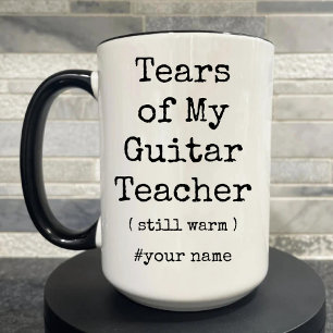 Die Tränen meines Gitarrenlehrers noch immer wärm Zweifarbige Tasse