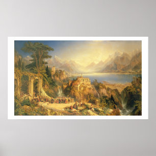 Die Traubenernte, der Orta-See, im Norden Poster