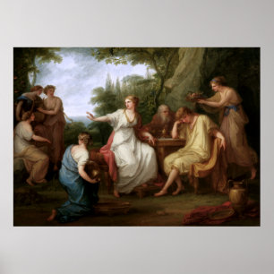Die Trauer um Telemachus durch Angelika Kauffmann Poster