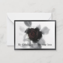 Die trauernden Rose - Sympathiekarten